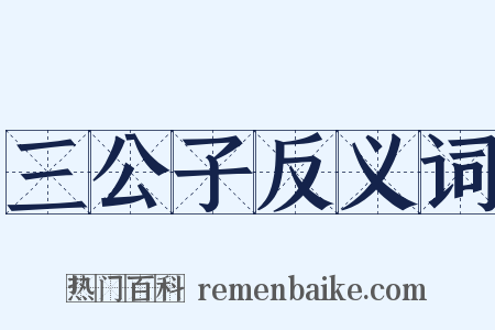 三公子反义词是什么意思的图片
